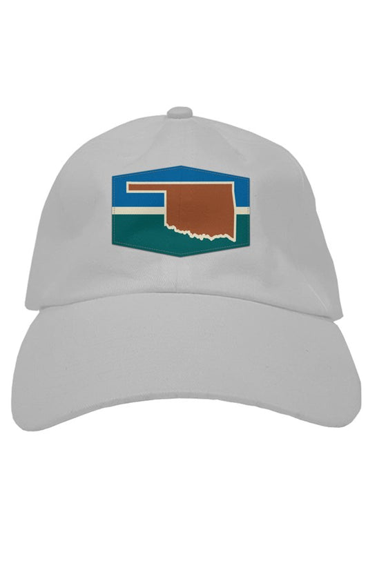 oklahoma (red on blue & green) soft baseball cap