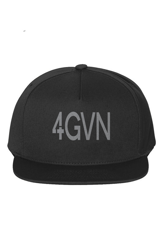 Grey "4GVN" 5-Panel Cotton Twill Snapback Cap: Grace and Mercy in His Forgiveness