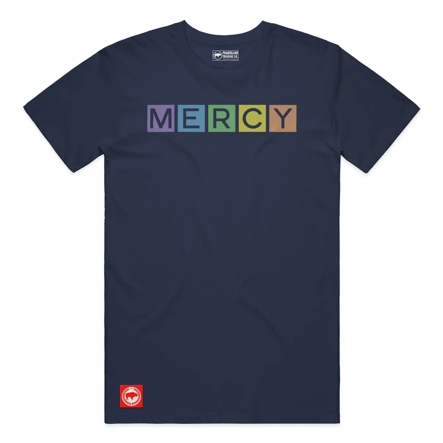 Colorful Mercy Christian T-Shirt – Rainbow-Inspired Faith Tee Reflecting Titus 3:5 & Psalm 103:8