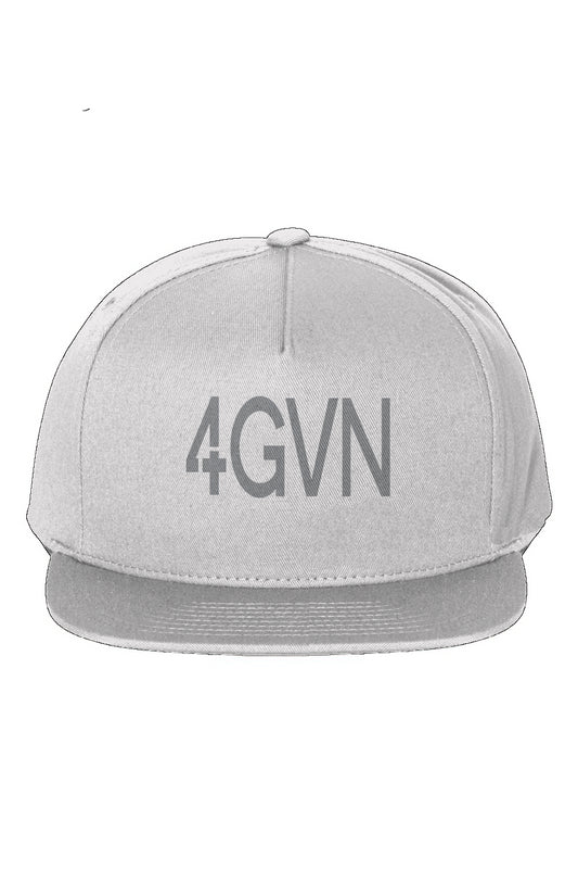 Grey "4GVN" 5-Panel Cotton Twill Snapback Cap: Grace and Mercy in His Forgiveness