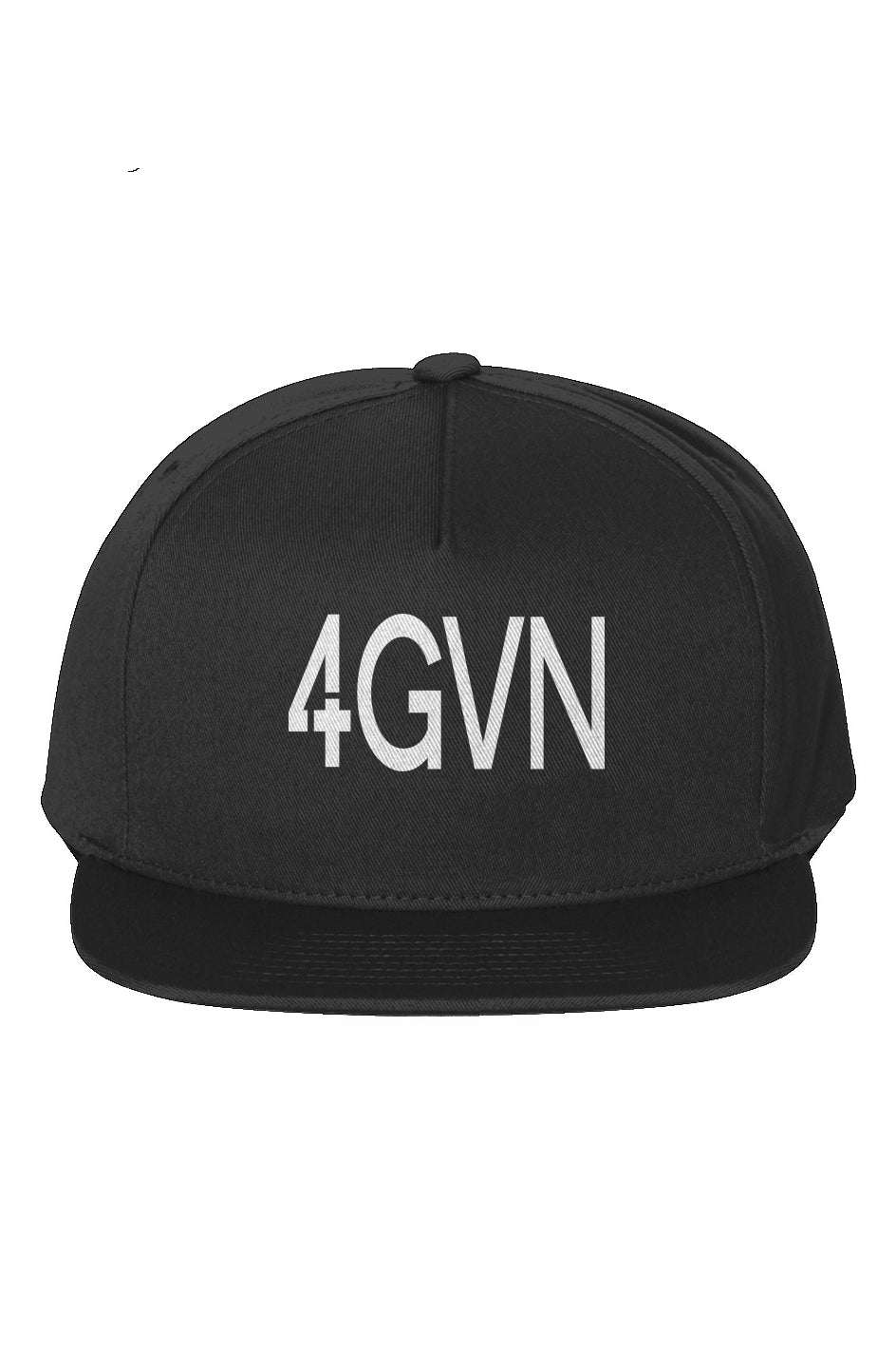 White "4GVN" 5-Panel Cotton Twill Snapback Cap: Grace and Mercy in His Forgiveness