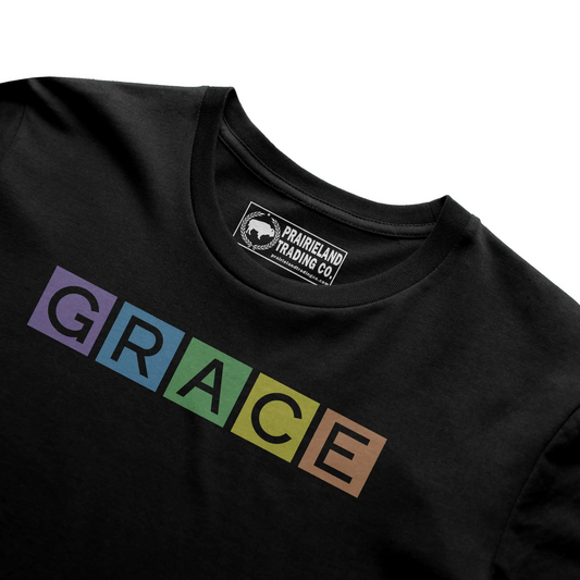 Colorful Grace Christian T-Shirt – Faith-Filled Style Inspired by Ephesians 2:8-9