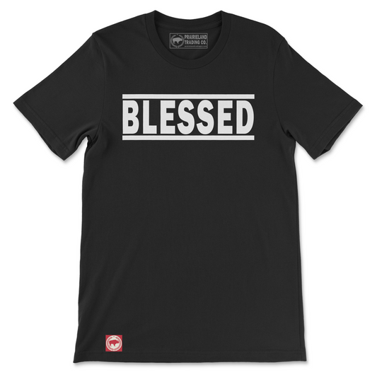 "BLESSED" Vintage Black T-Shirt: A Testament to Abundant Grace