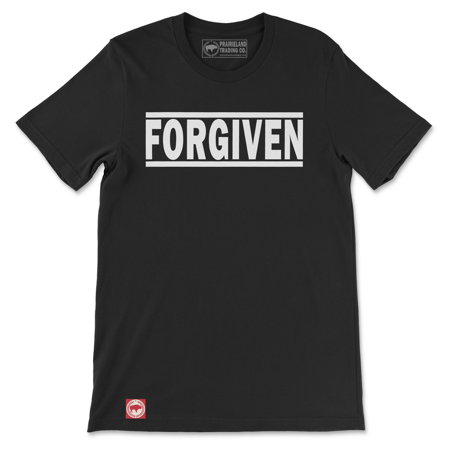 "FORGIVEN" Vintage Black T-Shirt: A Testament to Faith and Forgiveness.